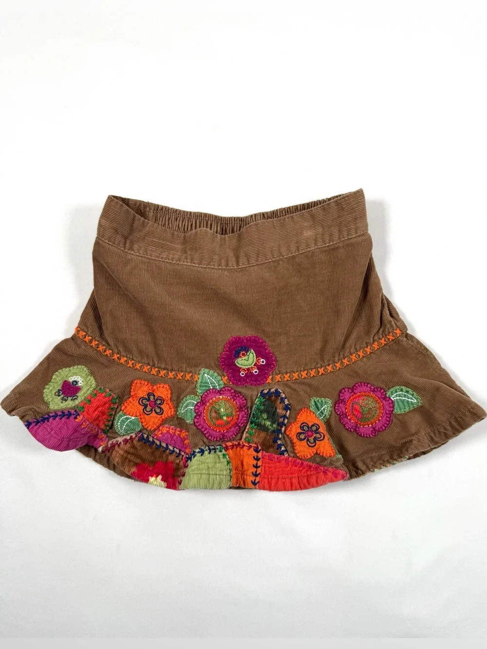THE CHILDREN’S PLACE Girl‎ Y2K Corduroy Floral Boho Attached Bloomers Skirt 12M